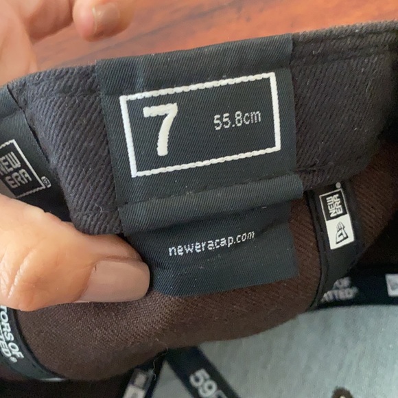 New Era 59 Fifty  Los Angeles Dodgers Brown/white Size 7  55.8cm YOUTH - Picture 11 of 13